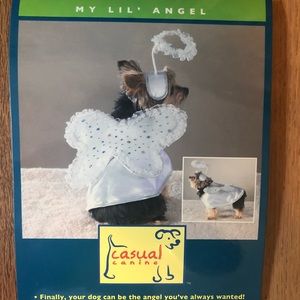 New Dog Angel Halloween Costume with Halo Headpiece